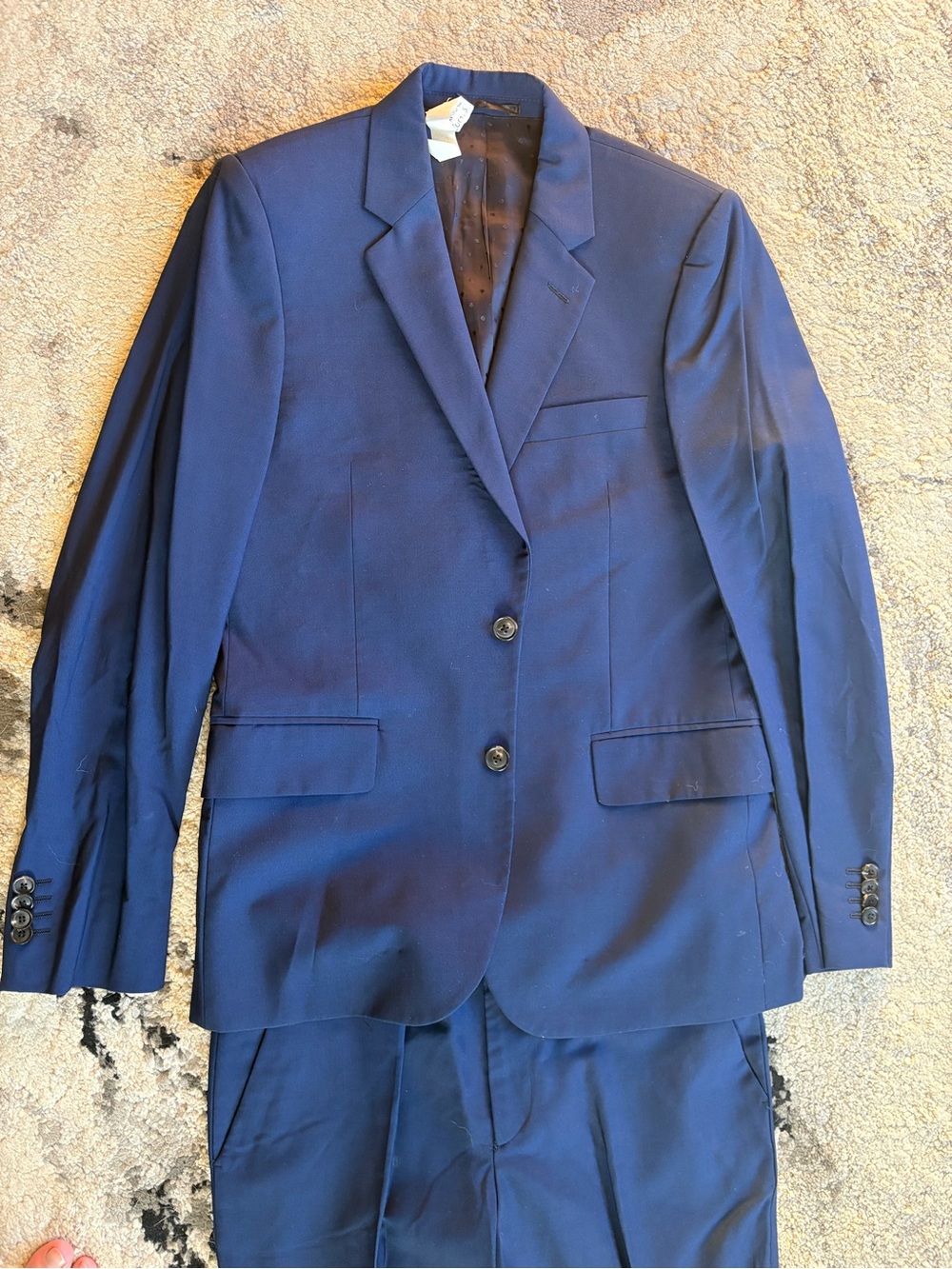 Paul Smith Navy Blue Two-Button Suit Jacket and Trousers